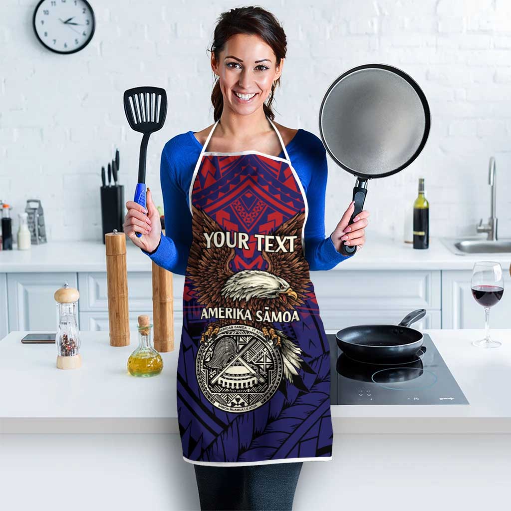 American Samoa Brave Eagle Personalized Apron National Flag Color - Polynesian Pride