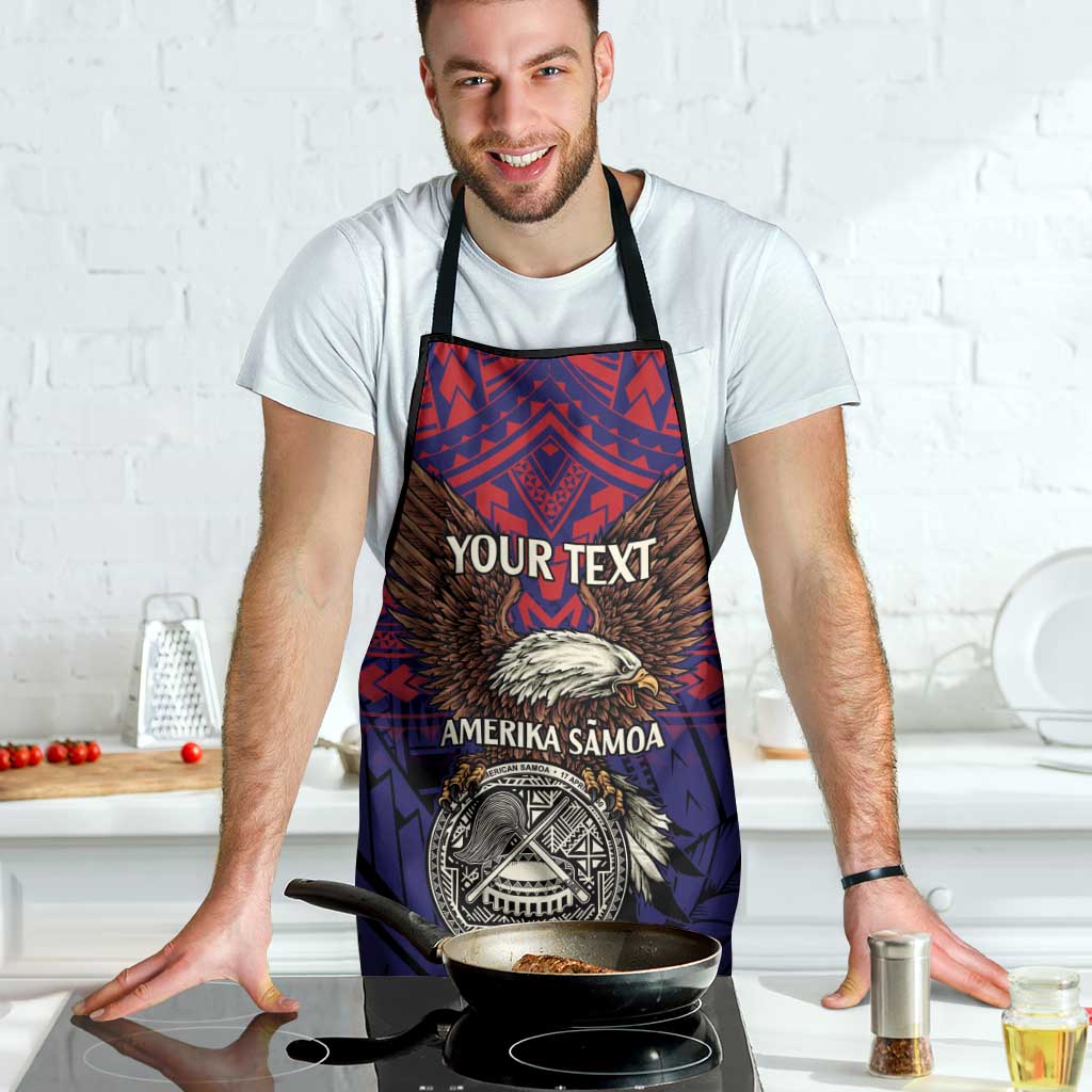 American Samoa Brave Eagle Personalized Apron National Flag Color - Polynesian Pride
