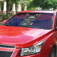American Samoa Brave Eagle Personalized Auto Sun Shade National Flag Color - Polynesian Pride