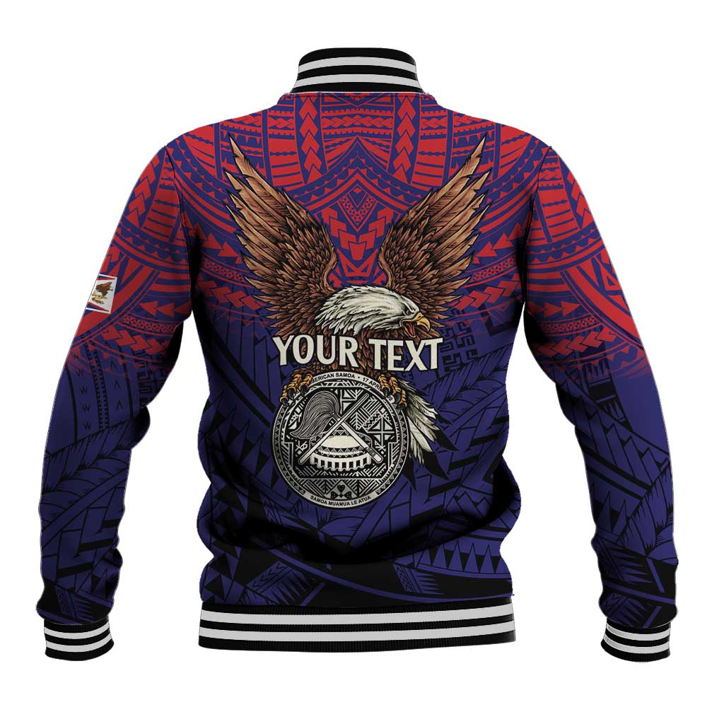 American Samoa Brave Eagle Personalized Baseball Jacket National Flag Color
