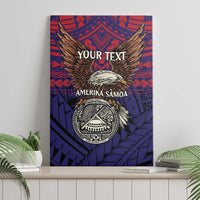American Samoa Brave Eagle Personalized Canvas Wall Art National Flag Color