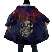 American Samoa Brave Eagle Personalized Cloak National Flag Color - Polynesian Pride