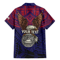 American Samoa Brave Eagle Personalized Family Matching Mermaid Dress and Hawaiian Shirt National Flag Color LT9 - Polynesian Pride