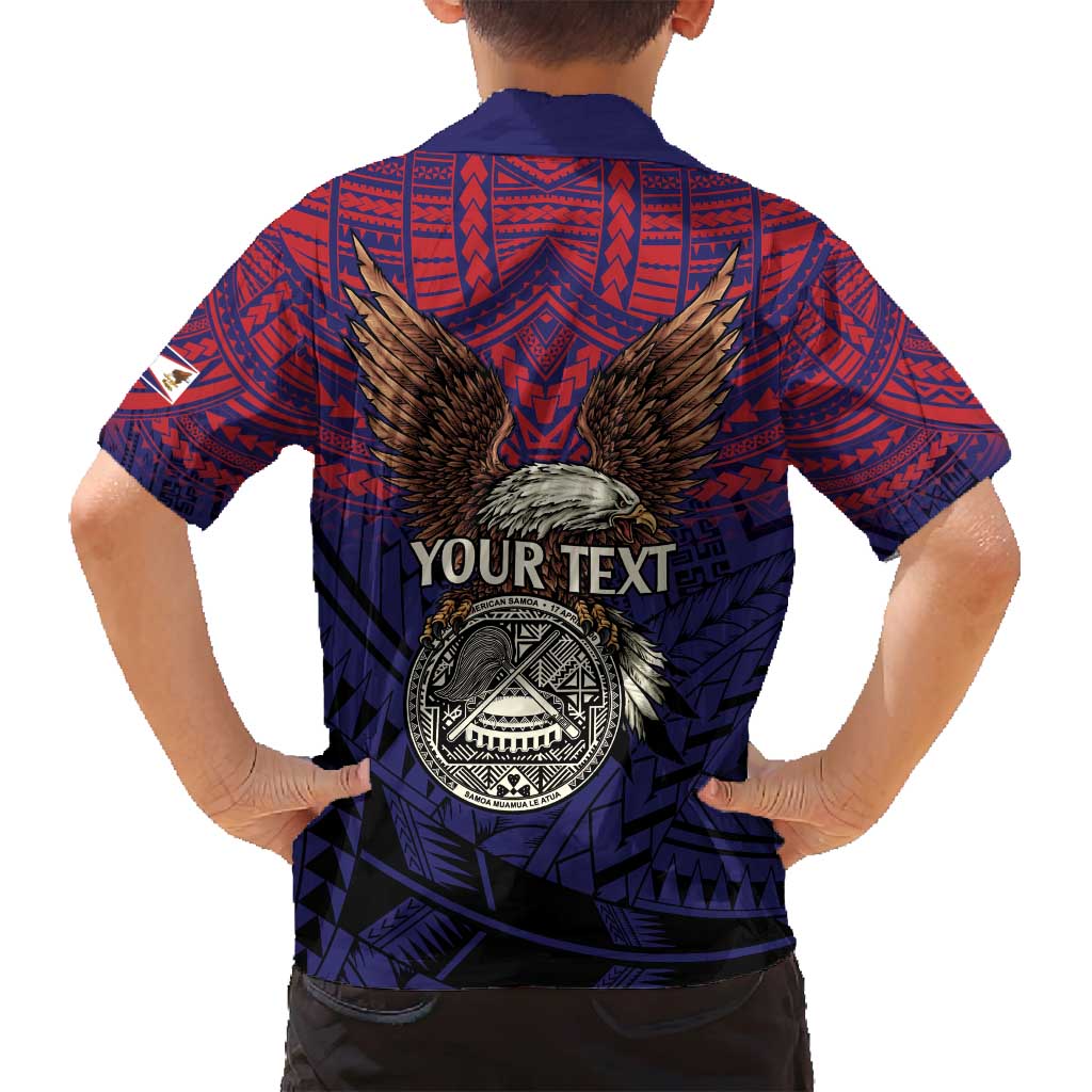 American Samoa Brave Eagle Personalized Family Matching Summer Maxi Dress and Hawaiian Shirt National Flag Color LT9 - Polynesian Pride