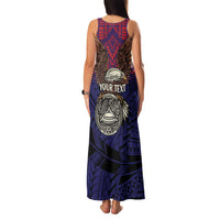American Samoa Brave Eagle Personalized Family Matching Tank Maxi Dress and Hawaiian Shirt National Flag Color LT9 - Polynesian Pride