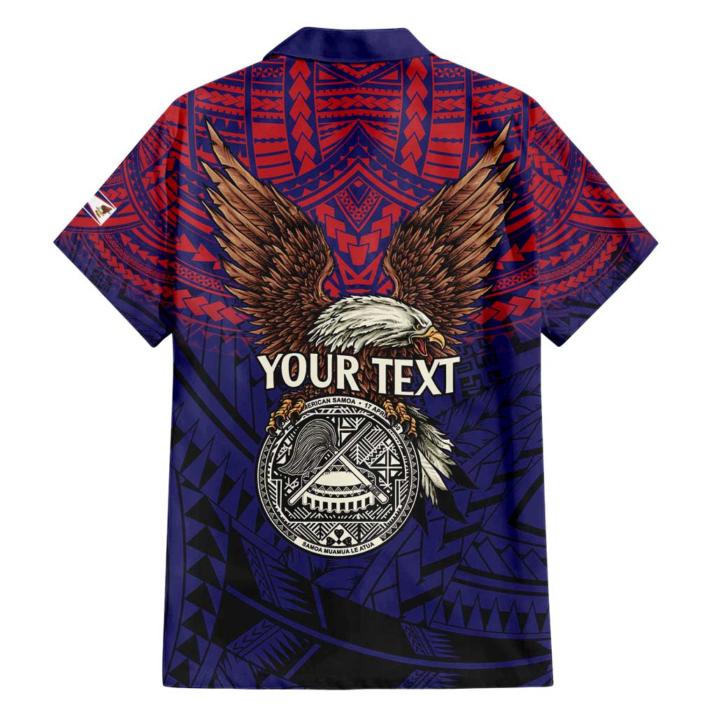 American Samoa Brave Eagle Personalized Hawaiian Shirt National Flag Color