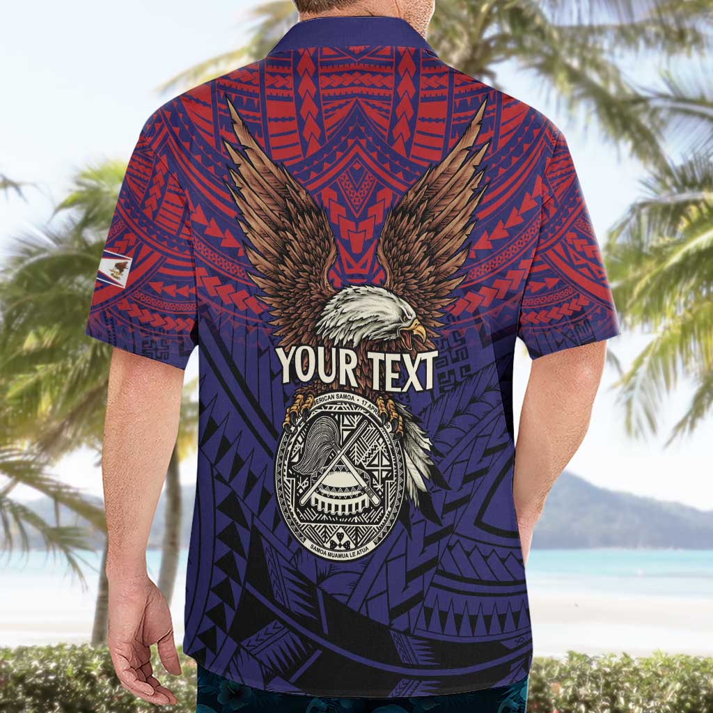 American Samoa Brave Eagle Personalized Hawaiian Shirt National Flag Color