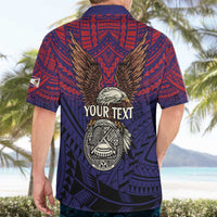 American Samoa Brave Eagle Personalized Hawaiian Shirt National Flag Color