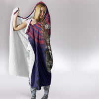 American Samoa Brave Eagle Personalized Hooded Blanket National Flag Color