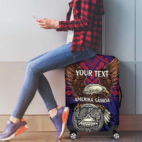American Samoa Brave Eagle Personalized Luggage Cover National Flag Color