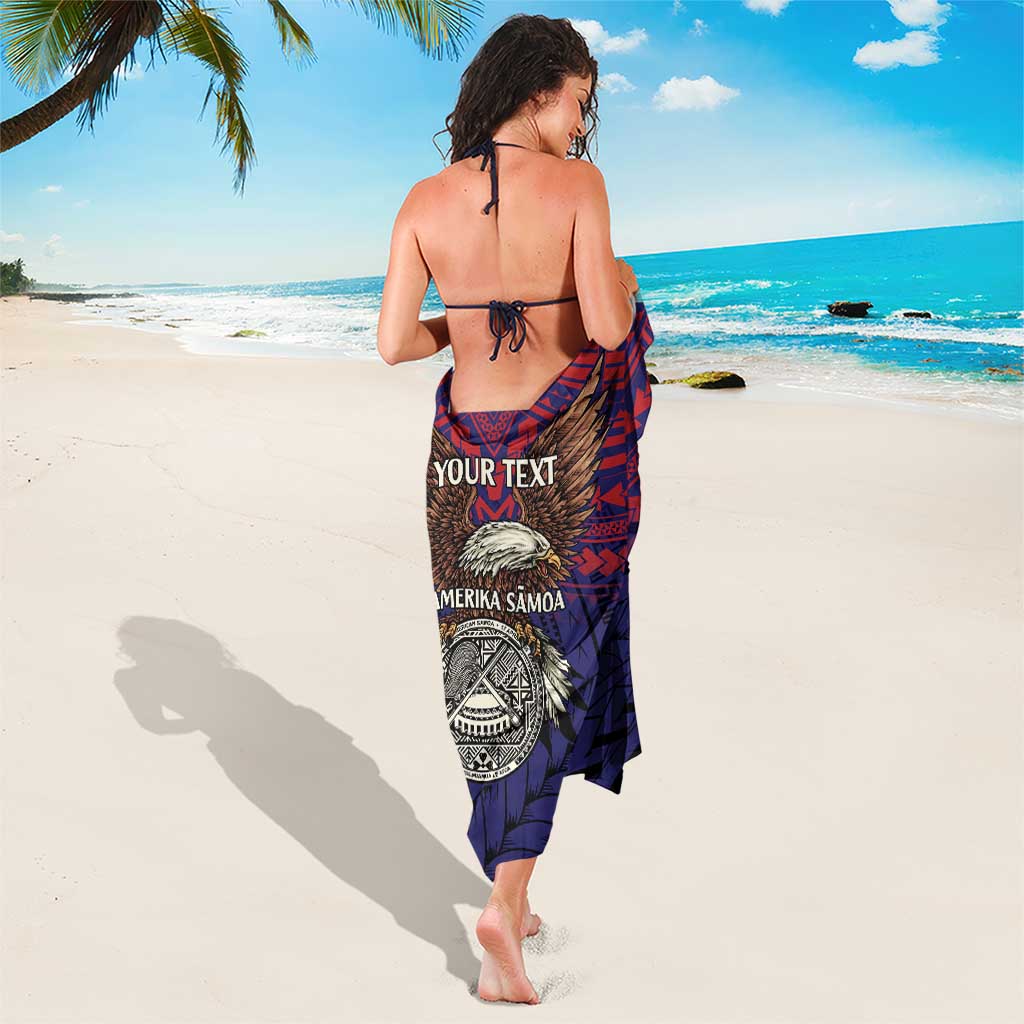American Samoa Brave Eagle Personalized Sarong National Flag Color