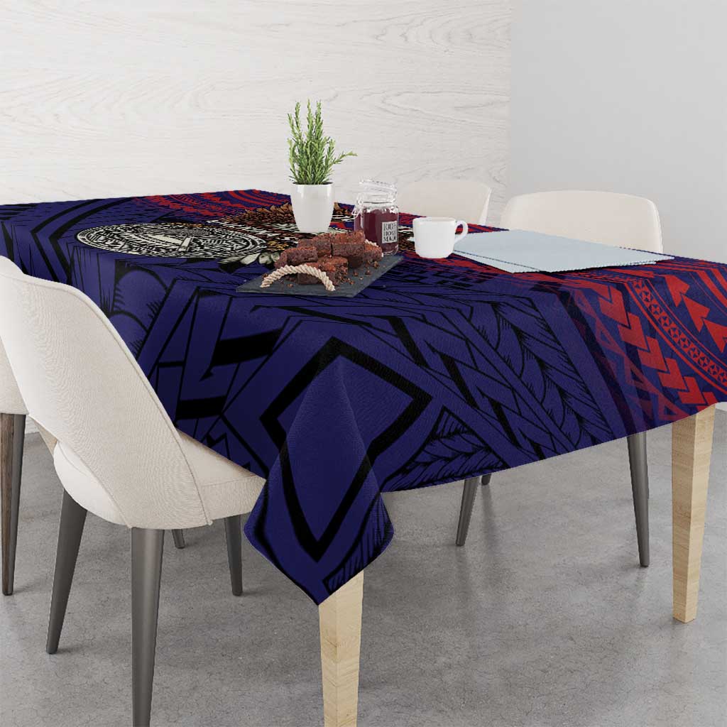 American Samoa Brave Eagle Personalized Tablecloth National Flag Color