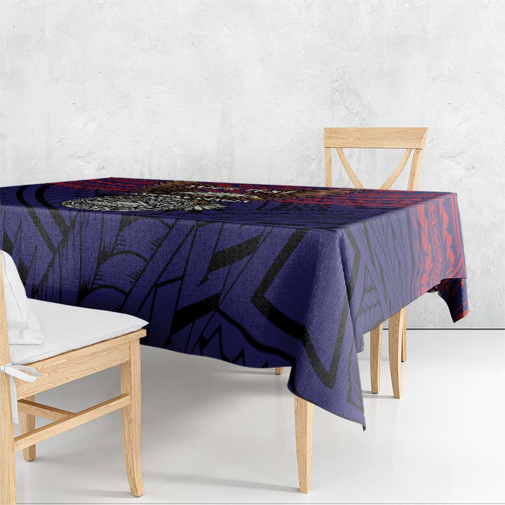 American Samoa Brave Eagle Personalized Tablecloth National Flag Color