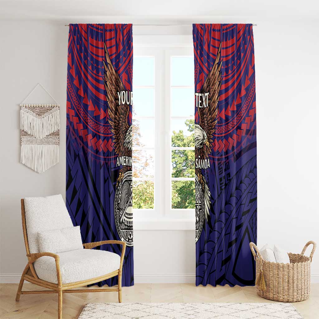 American Samoa Brave Eagle Personalized Window Curtain National Flag Color