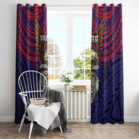 American Samoa Brave Eagle Personalized Window Curtain National Flag Color