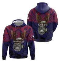 American Samoa Brave Eagle Personalized Zip Hoodie National Flag Color