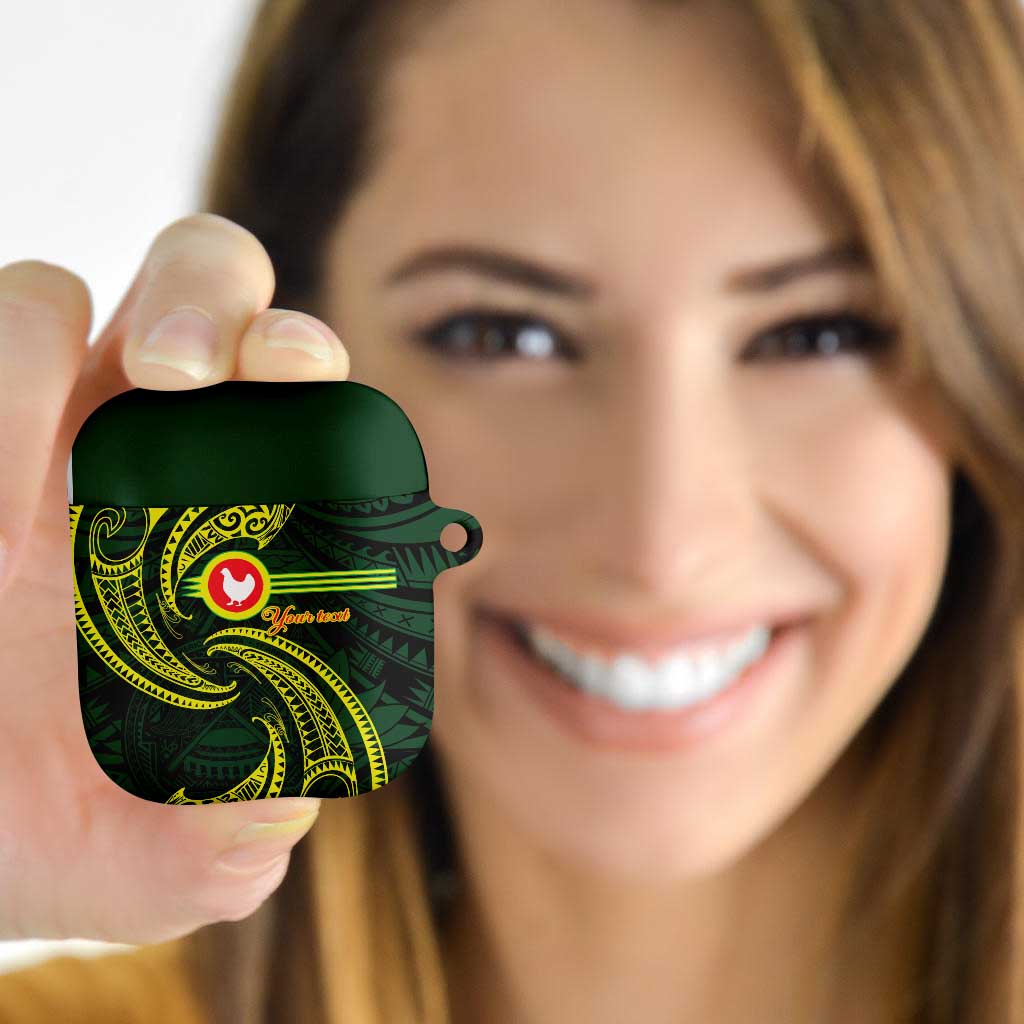 American Samoa Manua Cession Day Personalized AirPods Case Polynesian Wave Style - Polynesian Pride