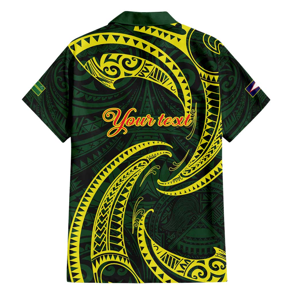 American Samoa Manua Cession Day Personalized Family Matching Long Sleeve Bodycon Dress and Hawaiian Shirt Polynesian Wave Style LT9 - Polynesian Pride
