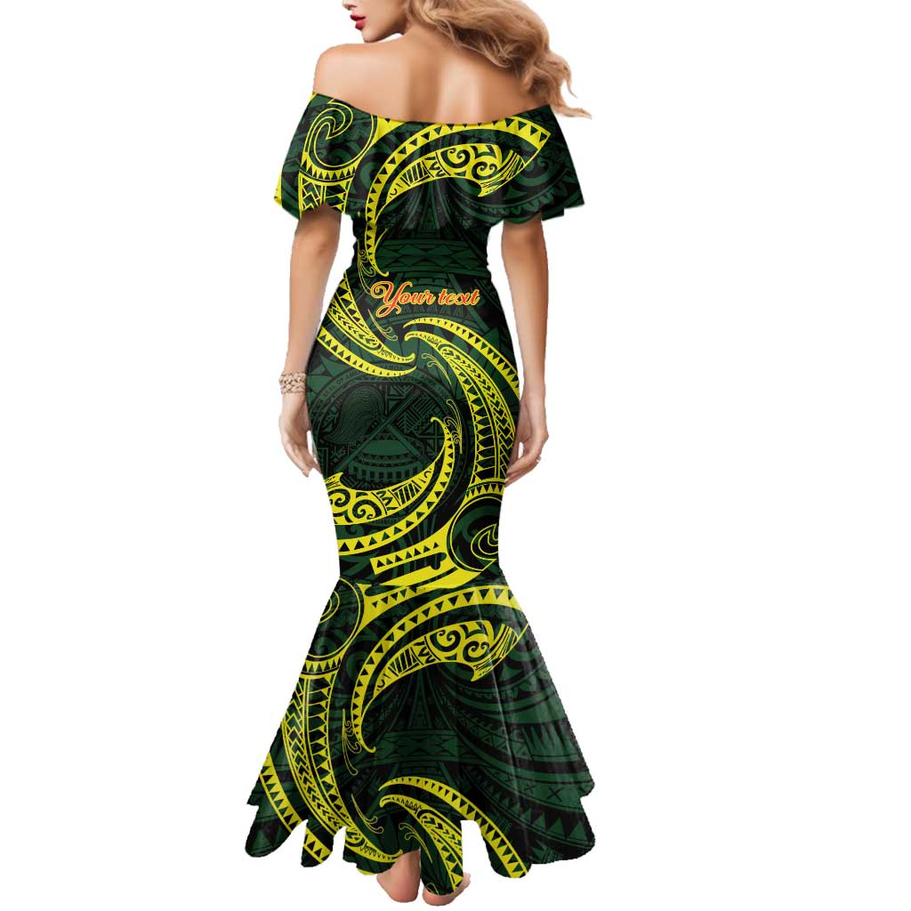 American Samoa Manua Cession Day Personalized Family Matching Mermaid Dress and Hawaiian Shirt Polynesian Wave Style LT9 - Polynesian Pride