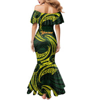 American Samoa Manua Cession Day Personalized Family Matching Mermaid Dress and Hawaiian Shirt Polynesian Wave Style LT9 - Polynesian Pride