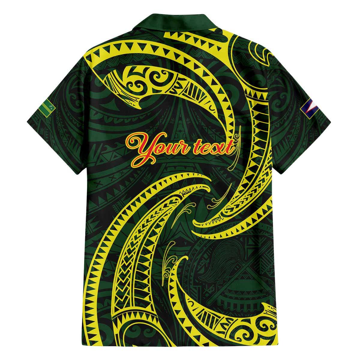 American Samoa Manua Cession Day Personalized Family Matching Off The Shoulder Long Sleeve Dress and Hawaiian Shirt Polynesian Wave Style LT9 - Polynesian Pride