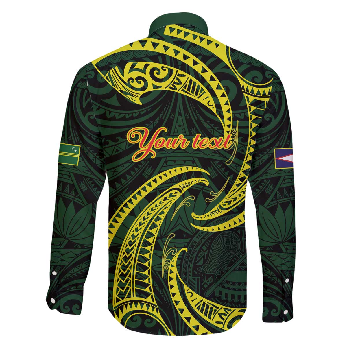 American Samoa Manua Cession Day Personalized Family Matching Off The Shoulder Long Sleeve Dress and Hawaiian Shirt Polynesian Wave Style LT9 - Polynesian Pride