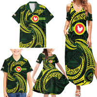 American Samoa Manua Cession Day Personalized Family Matching Summer Maxi Dress and Hawaiian Shirt Polynesian Wave Style LT9 - Polynesian Pride