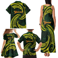 American Samoa Manua Cession Day Personalized Family Matching Tank Maxi Dress and Hawaiian Shirt Polynesian Wave Style LT9 - Polynesian Pride