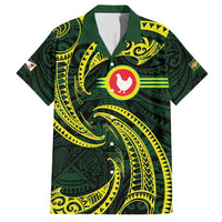 American Samoa Manua Cession Day Personalized Family Matching Tank Maxi Dress and Hawaiian Shirt Polynesian Wave Style LT9 Dad's Shirt - Short Sleeve Green - Polynesian Pride