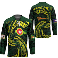 American Samoa Manua Cession Day Personalized Hockey Jersey Polynesian Wave Style - Polynesian Pride