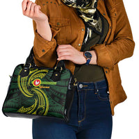American Samoa Manua Cession Day Personalized Shoulder Handbag Polynesian Wave Style