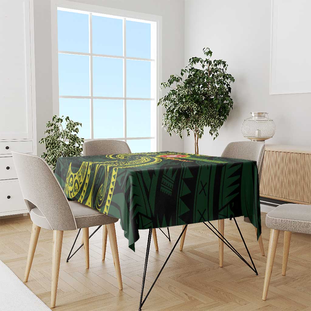 American Samoa Manua Cession Day Personalized Tablecloth Polynesian Wave Style