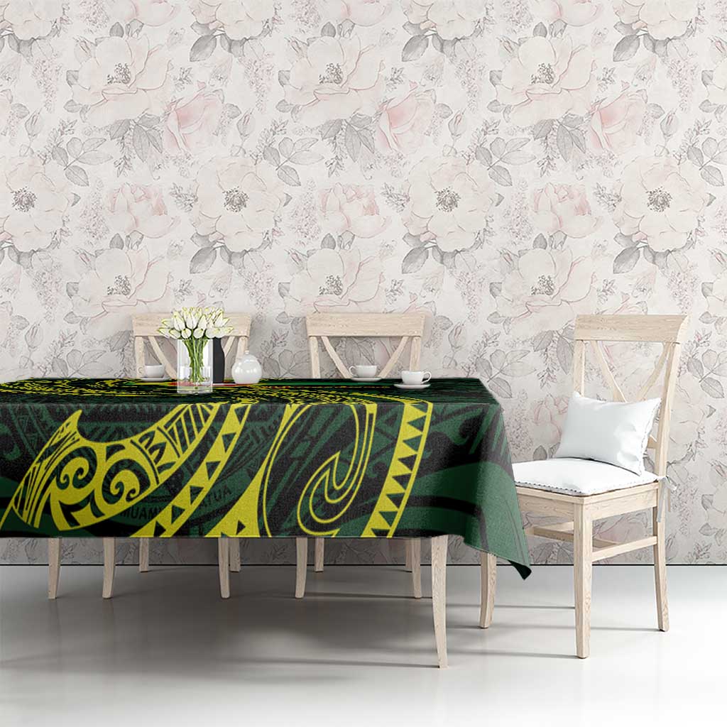 American Samoa Manua Cession Day Personalized Tablecloth Polynesian Wave Style