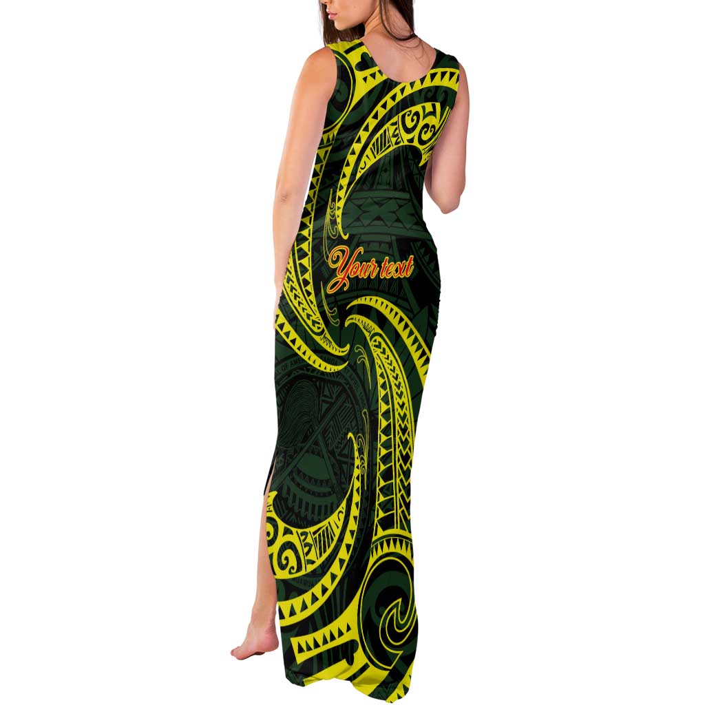American Samoa Manua Cession Day Personalized Tank Maxi Dress Polynesian Wave Style LT9 - Polynesian Pride