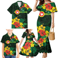 American Samoa Manu'atele Personalized Family Matching Mermaid Dress and Hawaiian Shirt Manua Island Hibiscus Flowers LT9 - Polynesian Pride