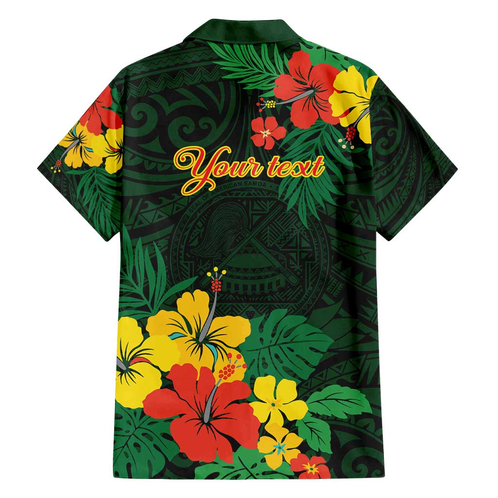 American Samoa Manu'atele Personalized Family Matching Off Shoulder Short Dress and Hawaiian Shirt Manua Island Hibiscus Flowers LT9 - Polynesian Pride