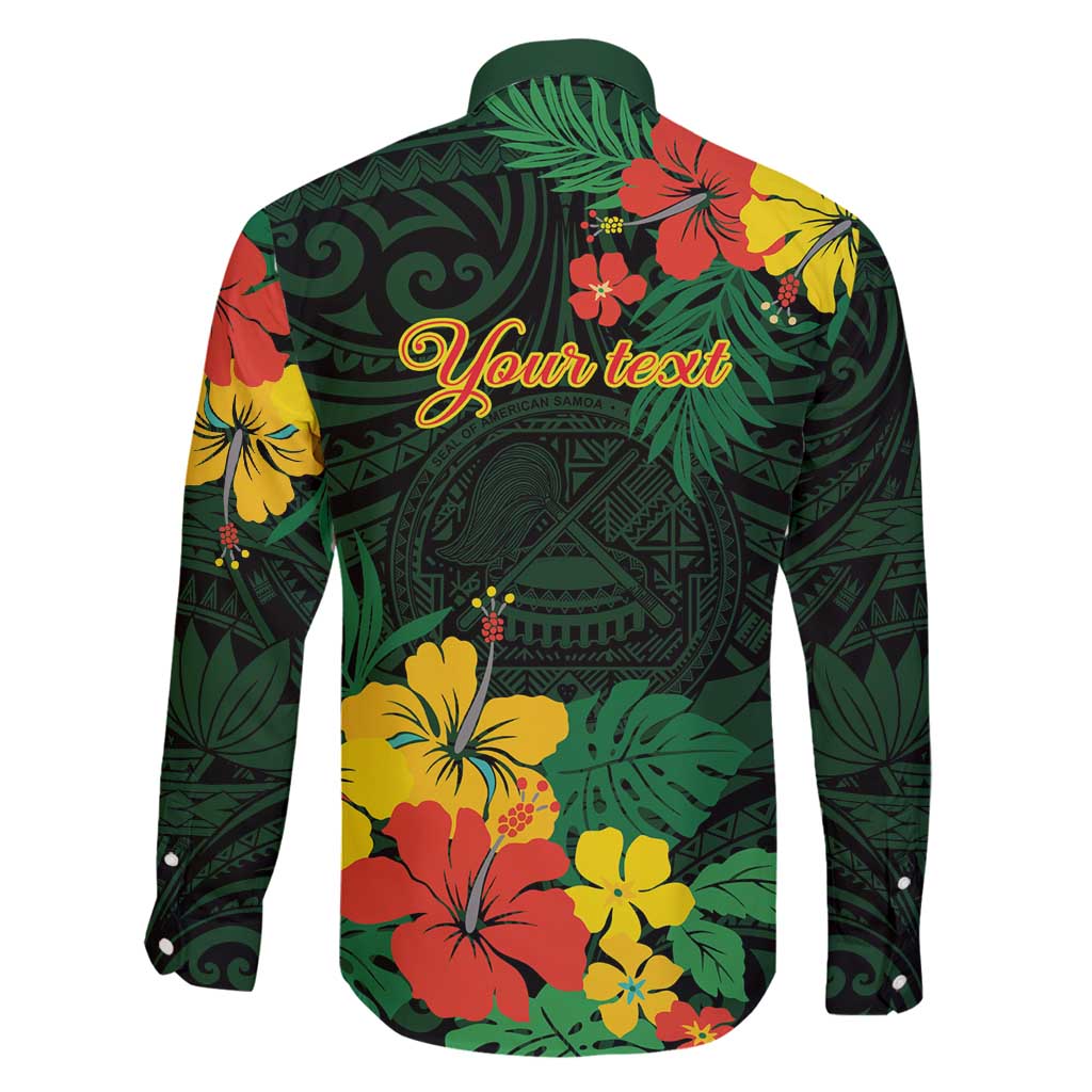 American Samoa Manu'atele Personalized Family Matching Off Shoulder Short Dress and Hawaiian Shirt Manua Island Hibiscus Flowers LT9 - Polynesian Pride