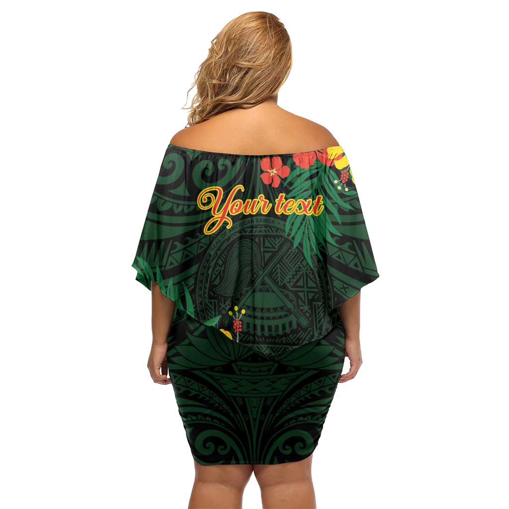 American Samoa Manu'atele Personalized Off Shoulder Short Dress Manua Island Hibiscus Flowers LT9 - Polynesian Pride