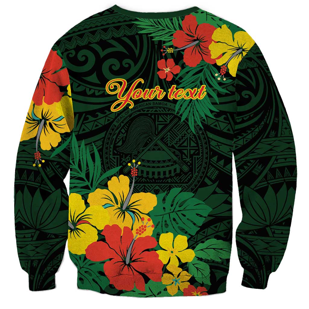American Samoa Manu'atele Personalized Sweatshirt Manua Island Hibiscus Flowers LT9 - Polynesian Pride