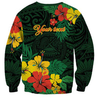 American Samoa Manu'atele Personalized Sweatshirt Manua Island Hibiscus Flowers LT9 - Polynesian Pride
