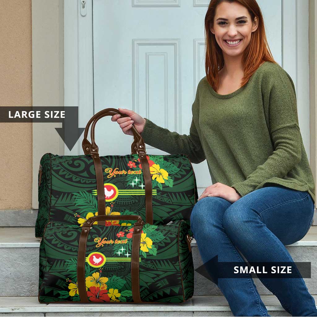 American Samoa Manu'atele Personalized Travel Bag Manua Island Hibiscus Flowers - Polynesian Pride