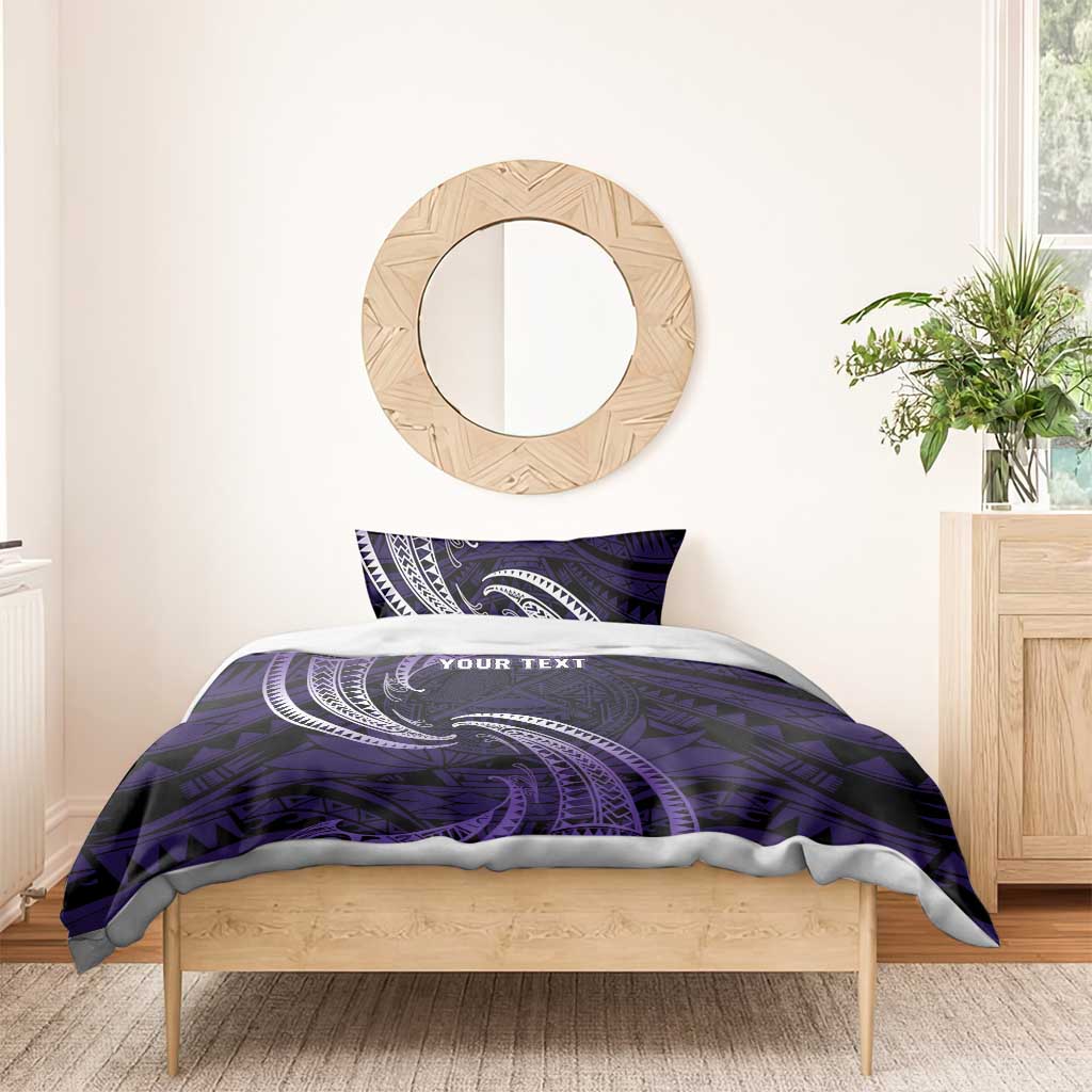 Manua Segaula American Samoa High School Personalized Bedding Set Polynesian Wave Style