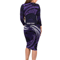 Manua Segaula American Samoa High School Personalized Family Matching Long Sleeve Bodycon Dress and Hawaiian Shirt Polynesian Wave Style LT9 - Polynesian Pride