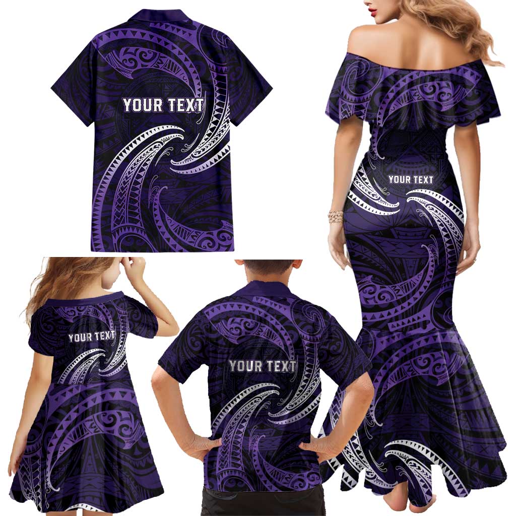 Manua Segaula American Samoa High School Personalized Family Matching Mermaid Dress and Hawaiian Shirt Polynesian Wave Style LT9 - Polynesian Pride