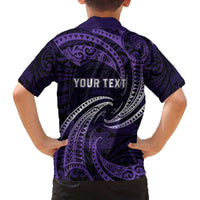 Manua Segaula American Samoa High School Personalized Family Matching Off The Shoulder Long Sleeve Dress and Hawaiian Shirt Polynesian Wave Style LT9 - Polynesian Pride
