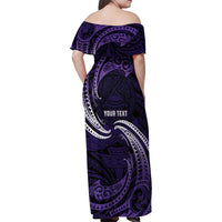 Manua Segaula American Samoa High School Personalized Family Matching Off Shoulder Maxi Dress and Hawaiian Shirt Polynesian Wave Style LT9 - Polynesian Pride