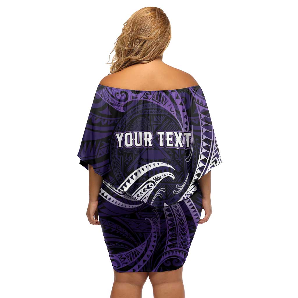 Manua Segaula American Samoa High School Personalized Family Matching Off Shoulder Short Dress and Hawaiian Shirt Polynesian Wave Style LT9 - Polynesian Pride