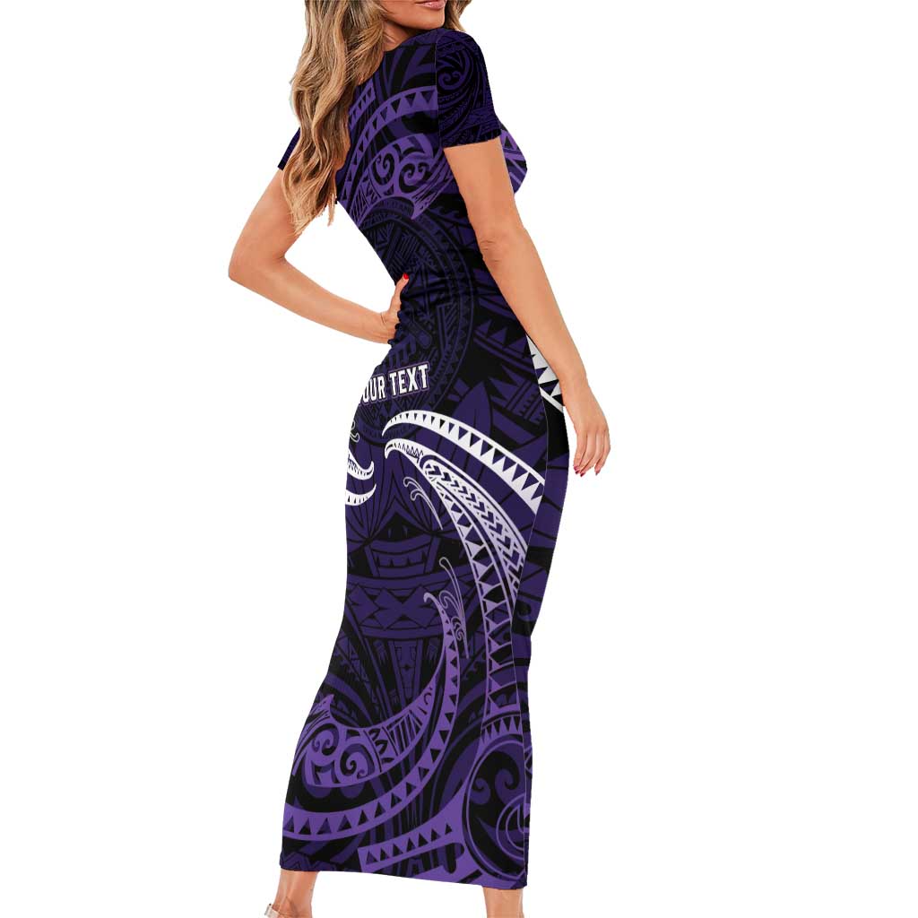 Manua Segaula American Samoa High School Personalized Family Matching Short Sleeve Bodycon Dress and Hawaiian Shirt Polynesian Wave Style LT9 - Polynesian Pride