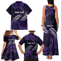Manua Segaula American Samoa High School Personalized Family Matching Tank Maxi Dress and Hawaiian Shirt Polynesian Wave Style LT9 - Polynesian Pride