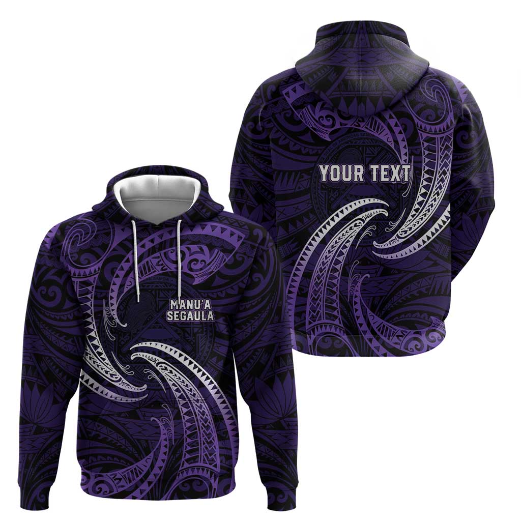 Manua Segaula American Samoa High School Personalized Hoodie Polynesian Wave Style